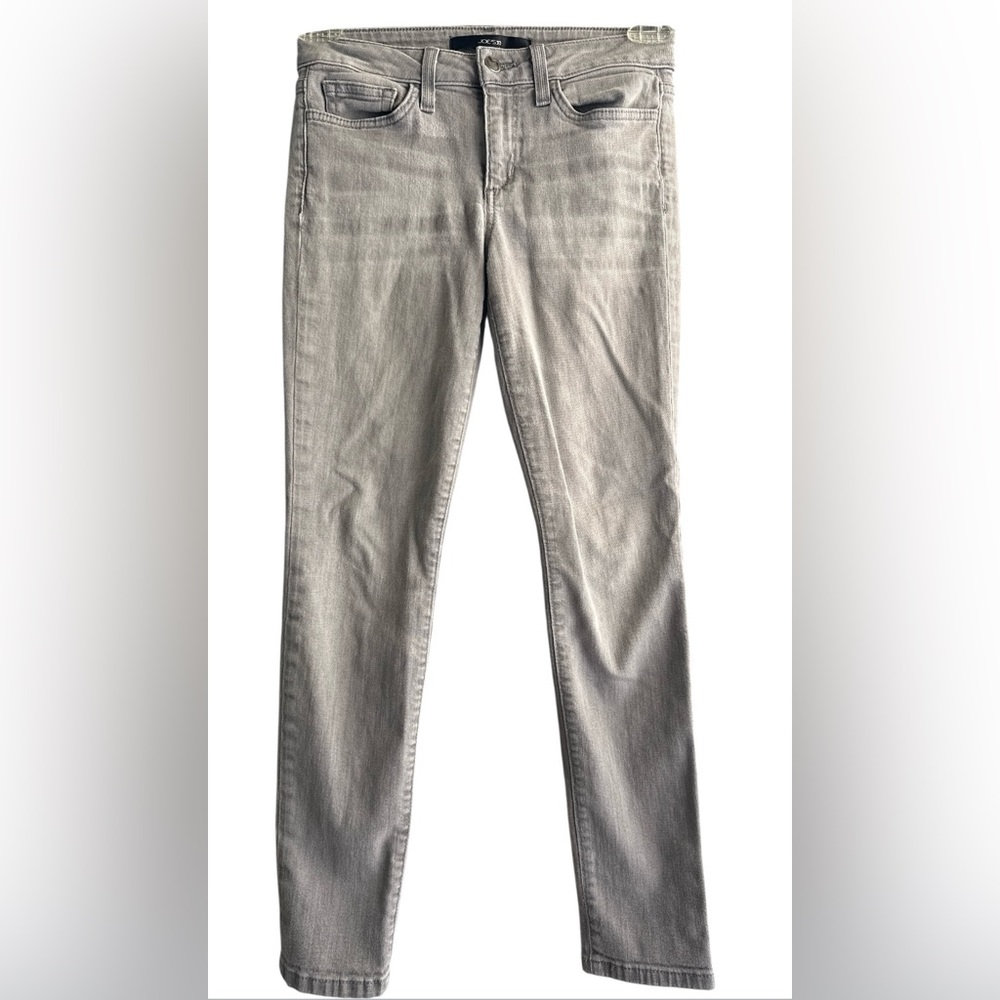 Joe’s light wash grey skinny ankle jeans